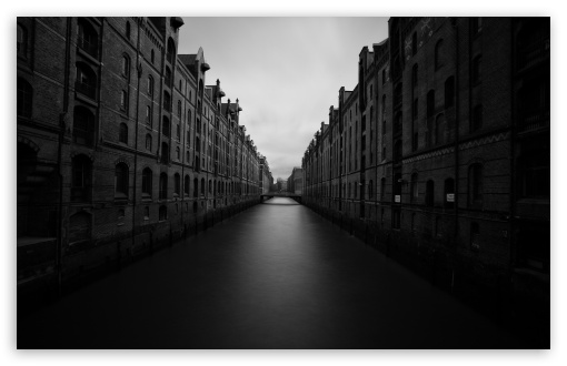 Speicherstadt Hamburg Germany Black and White UltraHD Wallpaper for UHD 16:9 ; HD 16:9 ; UltraWide 21:9 24:10 32:9 32:10 ; Widescreen 16:10 ; Fullscreen 3:2 ; Tablet 1:1 ; Mobile 9:16 ; Dual 16:10 16:9 ;