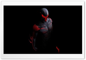 Spider Man 2099, Marvel, Superhero, Black Background 4K UHD Wallpaper for Widescreen and UltraWide Desktop, UltraHD TV, Laptop, Tablet, Smartphone