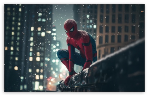 Spider-man, City, Superhero, Snowing, Urban, Buildings UltraHD Wallpaper for UHD 16:9 ; HD 16:9 ; UltraWide 21:9 24:10 ; Widescreen 16:10 5:3 ; Fullscreen 4:3 5:4 3:2 ; Tablet 1:1 ; Mobile 9:16 9:19.5 9:20 9:21 9:22 10:16 2:3 3:5 3:4 ; Dual 4:3 5:4 3:2 ;