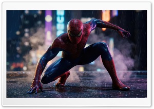 Spider-man Rain Art 4K UHD Wallpaper for Widescreen and UltraWide Desktop, UltraHD TV, Smartphone, Tablet