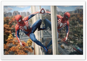Spider-Man, Superhero, Climbing, Building, VideoGame 4K UHD Wallpaper for Widescreen and UltraWide Desktop, UltraHD TV, Smartphone, Tablet