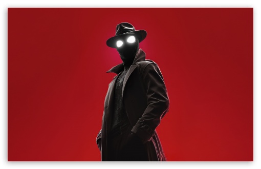 Spider-Noir Neo-noir Superhero, Red Background UltraHD Wallpaper for UHD 16:9 ; HD 16:9 ; UltraWide 21:9 24:10 32:9 32:10 ; Widescreen 16:10 ; Tablet 1:1 ; Mobile 9:16 9:19.5 9:20 9:21 9:22 ; Dual 16:10 16:9 ;