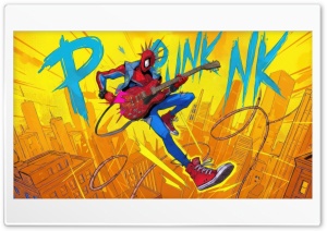 Spider Punk Stripes Of Power 4K UHD Wallpaper for Widescreen and UltraWide Desktop, UltraHD TV, Smartphone, Tablet