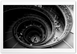 Spiral Stairs Of The Vatican Museums Ultra HD Wallpaper for 4K UHD Widescreen desktop, tablet & smartphone