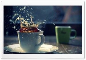 Splash In A Tea Cup Ultra HD Wallpaper for 4K UHD Widescreen desktop, tablet & smartphone