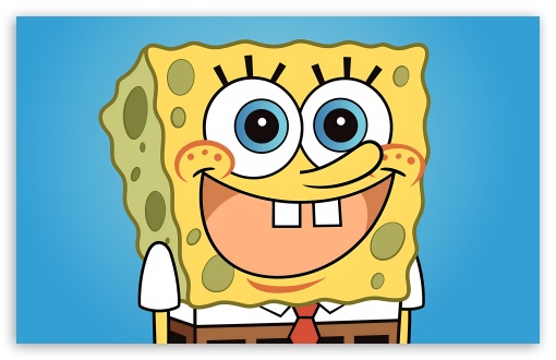 Spongebob Squarepants Happy Portrait UltraHD Wallpaper for UHD 16:9 ; HD 16:9 ; UltraWide 21:9 24:10 ; Widescreen 16:10 ; Tablet 1:1 ;