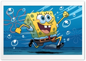 Spongebob Squarepants Running 4K UHD Wallpaper for Widescreen and UltraWide Desktop, UltraHD TV, Smartphone, Tablet