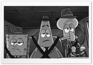 SpongeBob SquarePants Squid Noir 4K UHD Wallpaper for Widescreen and UltraWide Desktop, UltraHD TV, Smartphone, Tablet