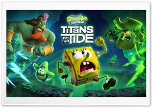 SpongeBob SquarePants Titans of the Tide 2025 Game 4K UHD Wallpaper for Widescreen and UltraWide Desktop, UltraHD TV, Smartphone, Tablet