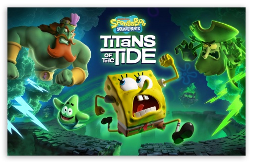 SpongeBob SquarePants Titans of the Tide 2025 Game UltraHD Wallpaper for UHD 16:9 ; HD 16:9 ; UltraWide 21:9 24:10 ; Widescreen 16:10 5:3 ; Fullscreen 4:3 5:4 3:2 ;
