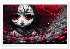 Spooky Doll Halloween Background 2023 Ultra HD Wallpaper for 4K UHD Widescreen desktop, tablet & smartphone