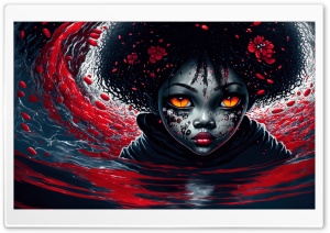Spooky Girl, Halloween Night Background 2023 Ultra HD Wallpaper for 4K UHD Widescreen desktop, tablet & smartphone