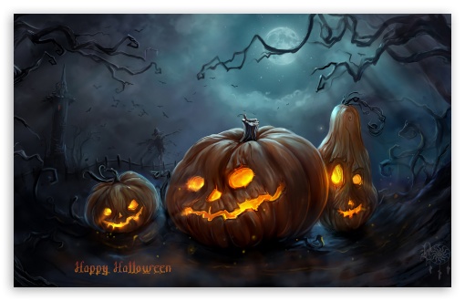 happy halloween wallpaper widescreen