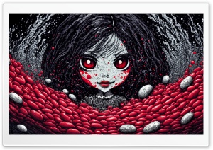 Spooky Halloween Girl Background 2023 Ultra HD Wallpaper for 4K UHD Widescreen desktop, tablet & smartphone