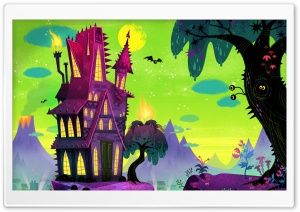 Spooky House Cartoon Ultra HD Wallpaper for 4K UHD Widescreen desktop, tablet & smartphone