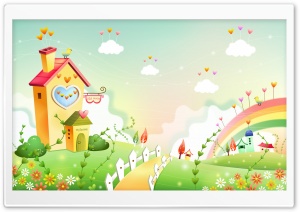 Spring Landscape With Rainbow 3 Ultra HD Wallpaper for 4K UHD Widescreen desktop, tablet & smartphone
