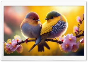 Springtime Love Art Ultra HD Wallpaper for 4K UHD Widescreen Desktop, Lockscreen, Screensaver, TV, Tablet, Smartphone