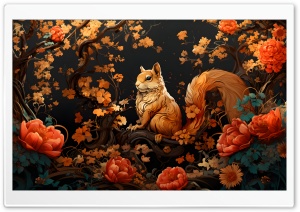 Squirrel Art Ultra HD Wallpaper for 4K UHD Widescreen desktop, tablet & smartphone