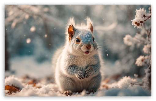 Squirrel in Snow, Winter UltraHD Wallpaper for UHD 16:9 ; HD 16:9 ; UltraWide 21:9 24:10 32:9 32:10 ; Widescreen 16:10 5:3 ; Fullscreen 4:3 5:4 3:2 ; Tablet 1:1 ; Mobile 9:16 9:19.5 9:20 10:16 2:3 3:5 3:4 ; Dual 16:10 5:3 16:9 4:3 5:4 3:2 ;