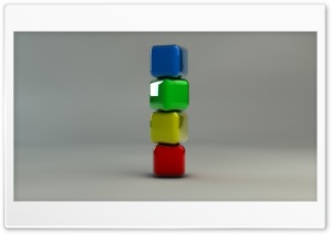Stack of Coloured Cubes Ultra HD Wallpaper for 4K UHD Widescreen desktop, tablet & smartphone