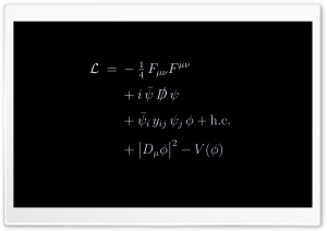 Standard Model Lagrangian Equation of Everything 4K UHD Wallpaper for Widescreen and UltraWide Desktop, UltraHD TV, Smartphone, Tablet