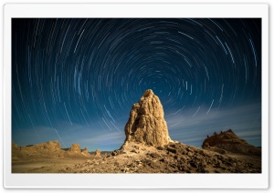 Star Trails at Californias Trona Pinnacles Ultra HD Wallpaper for 4K UHD Widescreen desktop, tablet & smartphone
