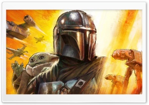 Star Wars The Mandalorian and Grogu 2026 4K UHD Wallpaper for Widescreen and UltraWide Desktop, UltraHD TV, Smartphone, Tablet