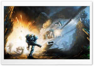 Starcraft 2 Battle Ultra HD Wallpaper for 4K UHD Widescreen desktop, tablet & smartphone