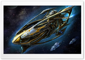 Starcraft Protoss Battleship Ultra HD Wallpaper for 4K UHD Widescreen desktop, tablet & smartphone