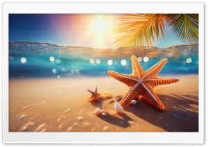 Starfish, Sea, Tropical, Summer Ultra HD Wallpaper for 4K UHD Widescreen Desktop, Lockscreen, Screensaver, TV, Tablet, Smartphone