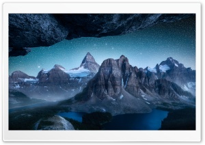 Starlit Mountains 4K UHD Wallpaper for Widescreen and UltraWide Desktop, UltraHD TV, Smartphone, Tablet