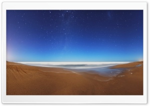 Starry Sky Beach Fisheye Ultra HD Wallpaper for 4K UHD Widescreen desktop, tablet & smartphone