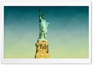 Statue of Liberty - Low Poly Ultra HD Wallpaper for 4K UHD Widescreen desktop, tablet & smartphone