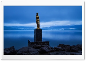 Statue of Tatsuko, Lake Tazawa Ultra HD Wallpaper for 4K UHD Widescreen desktop, tablet & smartphone