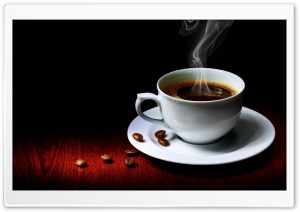 Steaming Cup Of Coffee Ultra HD Wallpaper for 4K UHD Widescreen desktop, tablet & smartphone