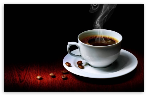 Steaming Cup Of Coffee UltraHD Wallpaper for Widescreen 16:10 WHXGA WQXGA WUXGA WXGA ;