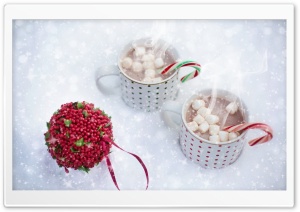 Steaming Mug of Hot Chocolate, Winter Ultra HD Wallpaper for 4K UHD Widescreen desktop, tablet & smartphone