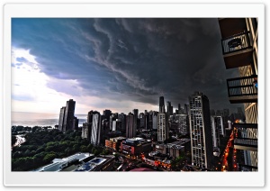 Storm Clouds Over Chicago Ultra HD Wallpaper for 4K UHD Widescreen desktop, tablet & smartphone