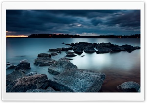 Strange Sunset Over Lake Ultra HD Wallpaper for 4K UHD Widescreen desktop, tablet & smartphone