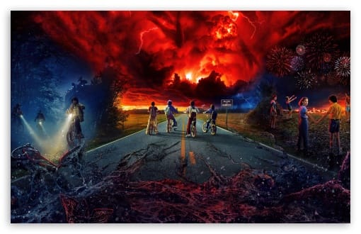 Stranger Things All Seasons Poster UltraHD Wallpaper for UHD 16:9 ; HD 16:9 ; UltraWide 21:9 24:10 32:9 32:10 ; Widescreen 16:10 ; Tablet 1:1 ; Mobile 9:16 9:19.5 9:20 9:21 9:22 ; Dual 16:10 16:9 ;