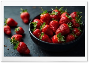 Strawberries Ultra HD Wallpaper for 4K UHD Widescreen Desktop, Lockscreen, Screensaver, TV, Tablet, Smartphone