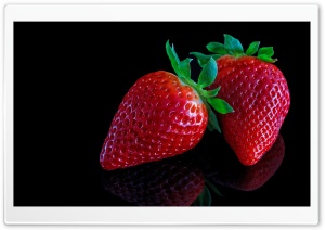 Strawberries On Black Background Ultra HD Wallpaper for 4K UHD Widescreen desktop, tablet & smartphone