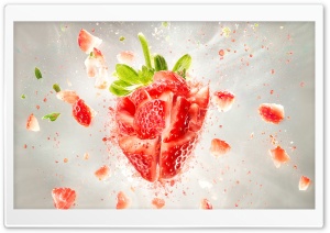 Strawberry Explosion Ultra HD Wallpaper for 4K UHD Widescreen desktop, tablet & smartphone