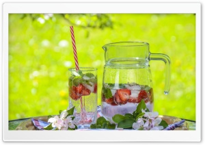 Strawberry Lemonade Pitcher Ultra HD Wallpaper for 4K UHD Widescreen desktop, tablet & smartphone