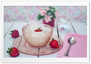 Strawberry Milk Splash Ultra HD Wallpaper for 4K UHD Widescreen desktop, tablet & smartphone