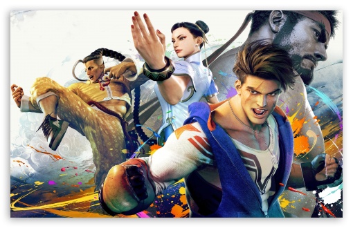Here are the victory animation screens for Ryu, Luke, Chun-Li and Jamie in Street  Fighter 6