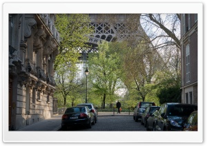Street Near Eiffel Tower Ultra HD Wallpaper for 4K UHD Widescreen desktop, tablet & smartphone