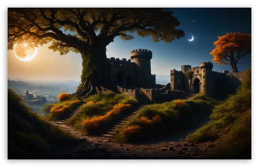 Stronghold, Autumn, Art UltraHD Wallpaper for UHD 16:9 ; HD 16:9 ; UltraWide 21:9 24:10 ; Widescreen 16:10 5:3 ; Fullscreen 4:3 5:4 3:2 ; Tablet 1:1 ;