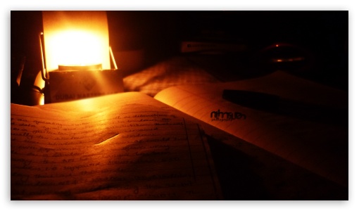 studing in candle light_nithinsuren photography UltraHD Wallpaper for HD 16:9 ;