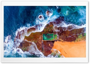 Stunning Ocean Pool 4K UHD Wallpaper for Widescreen and UltraWide Desktop, UltraHD TV, Smartphone, Tablet